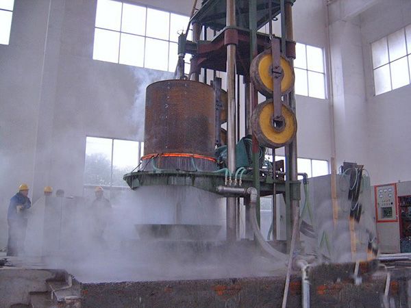 大型鋼管淬火現(xiàn)場